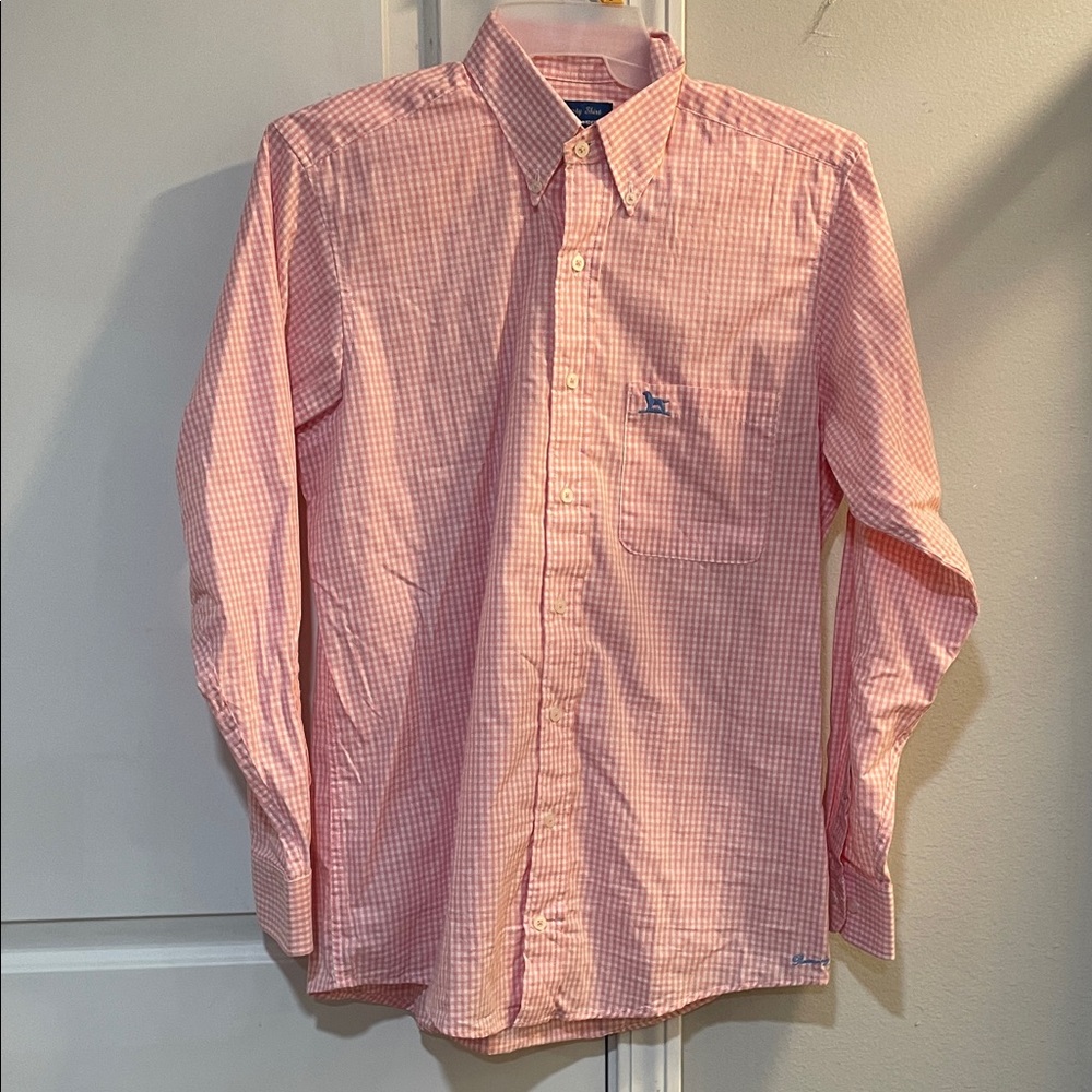 Classic Pink Gingham Button-Down Shirt